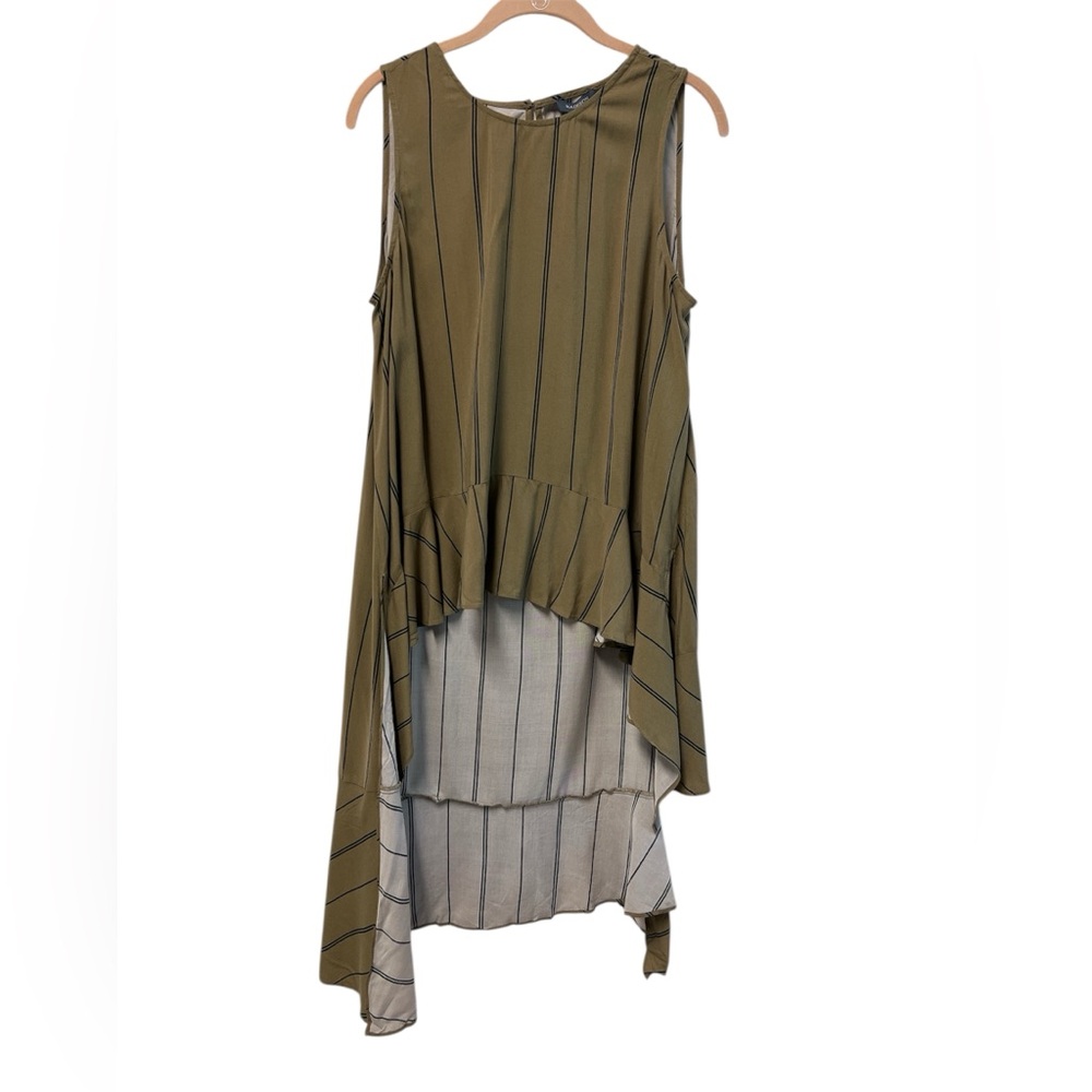 Madison Olive and Black Asymmetrical Dress